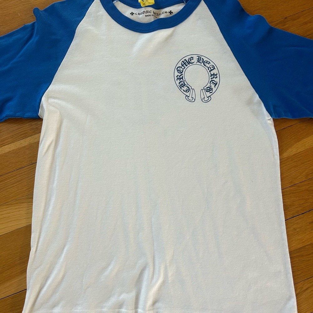 Chrome Hearts Blue and White Long Sleeve Tee